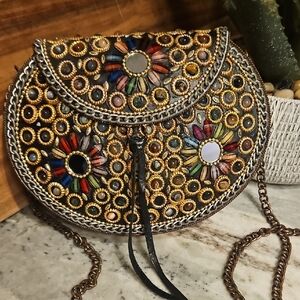 Lulu Metal Beaded Purse